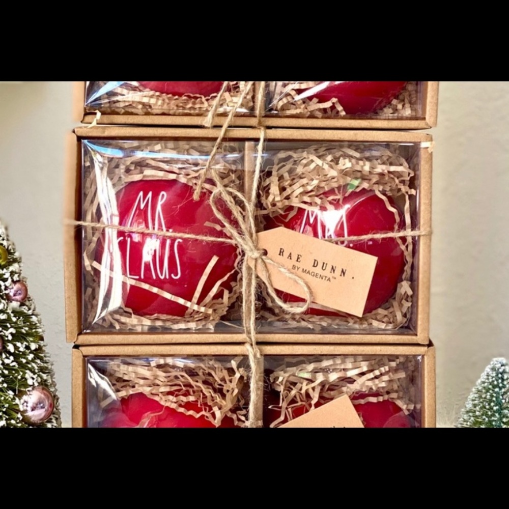 Rae Dunn Mr and Mrs Ornaments